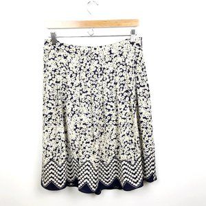 Talbots Flower Print Midi Skirt